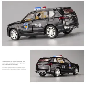1:24 BMW X7 Police Car Diecast Model 13 S73e861eee0d44bf6abe224a4aa8a59482