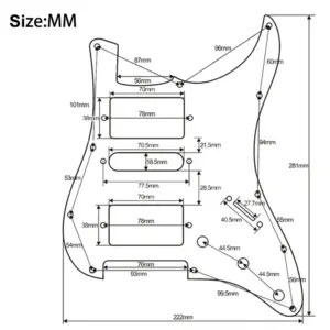 HSH Electric Guitar 3 Ply Pickguard Black White 11 S7421a4e06b044139a56b0b7f8e5394adC