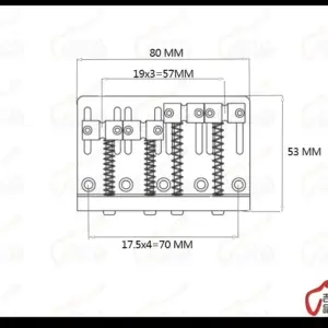 Electric Bass Bridge for 4 String Guitars 13 S744be74415b34757ae7361d161f1635eb