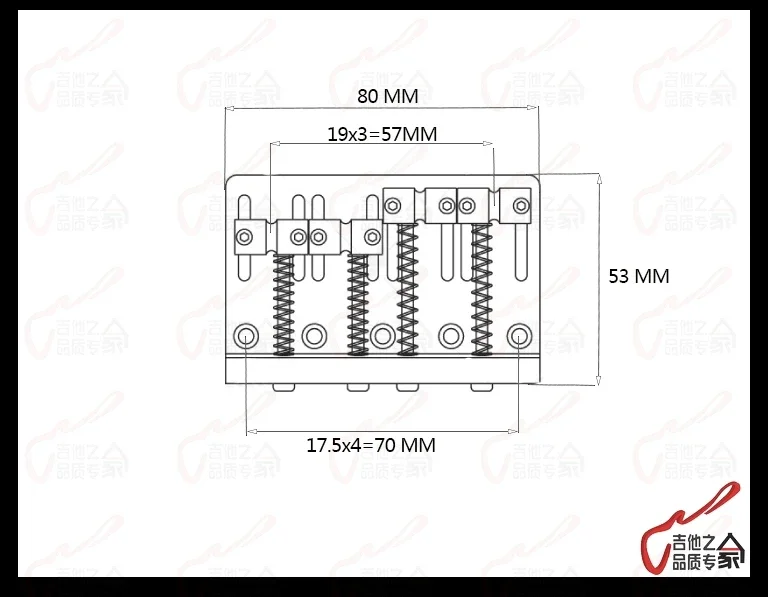 Electric Bass Bridge for 4 String Guitars 6 Electric Bass Bridge for 4 String Guitars - Image 6