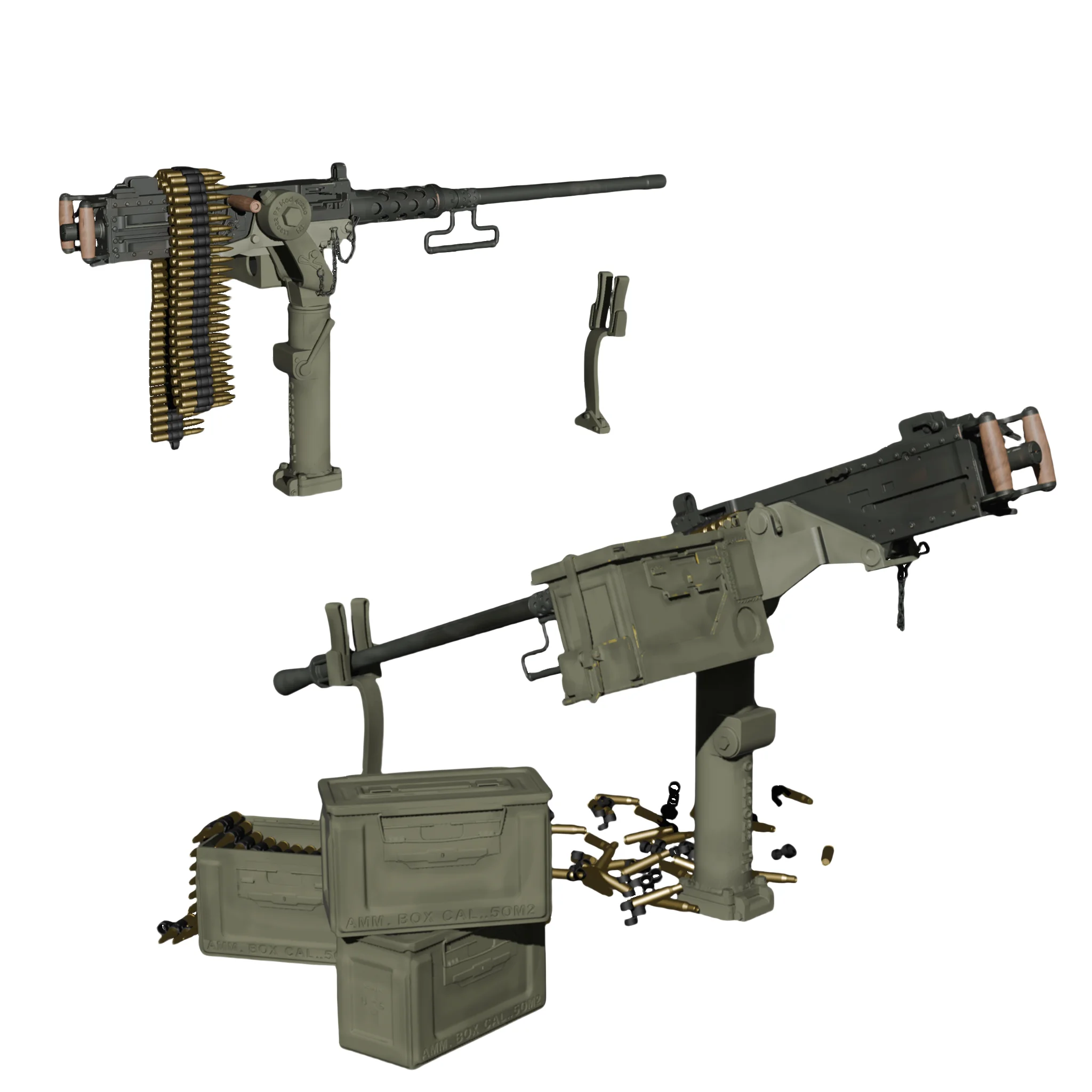 M2 Browning .50 Cal Heavy Machine Gun Model Kit 2 M2 Browning .50 Cal Heavy Machine Gun Model Kit - Image 2