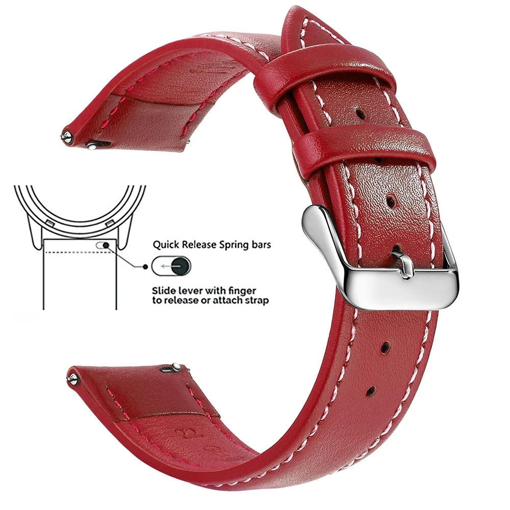 Genuine Leather Watch Band for Samsung, Garmin 1 Genuine Leather Watch Band for Samsung, Garmin