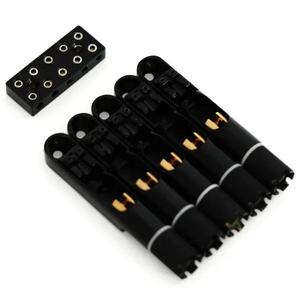 Matte Black Headless Fan Bass Bridge for 4-5 Strings - Image 3