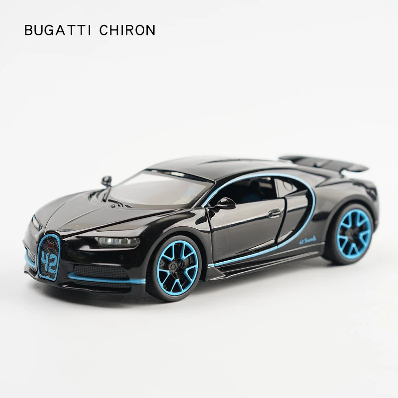 1:32 Diecast Bugatti Chiron Model in Blue 5 1:32 Diecast Bugatti Chiron Model in Blue - Image 5