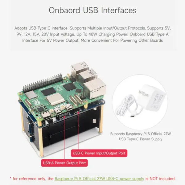 Raspberry Pi 5 UPS HAT 5V 6A Power Supply - Image 3