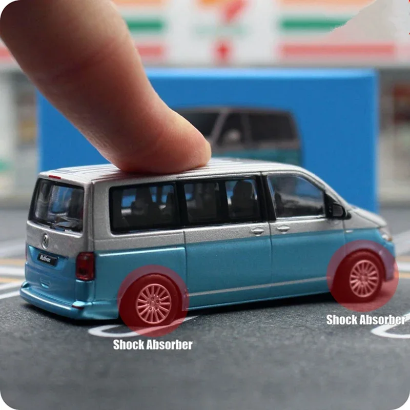 1:64 Volkswagen Multivan T6 Diecast Model Red 6 1:64 Volkswagen Multivan T6 Diecast Model Red - Image 6