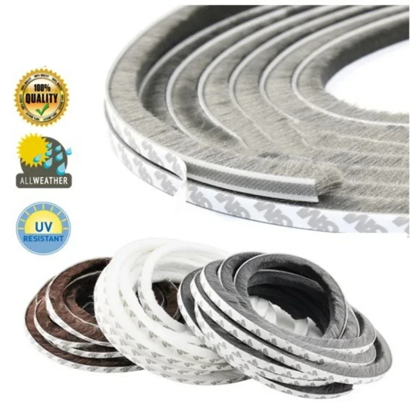 Self-Adhesive Brush Strip Weather Seal 5M/10M 5 Self-Adhesive Brush Strip Weather Seal 5M/10M - Image 5