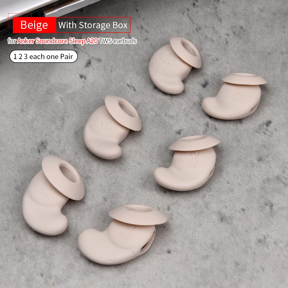 Silicone Ear Tips for Anker Sleep A20 Earbuds 10 Silicone Ear Tips for Anker Sleep A20 Earbuds - Image 10
