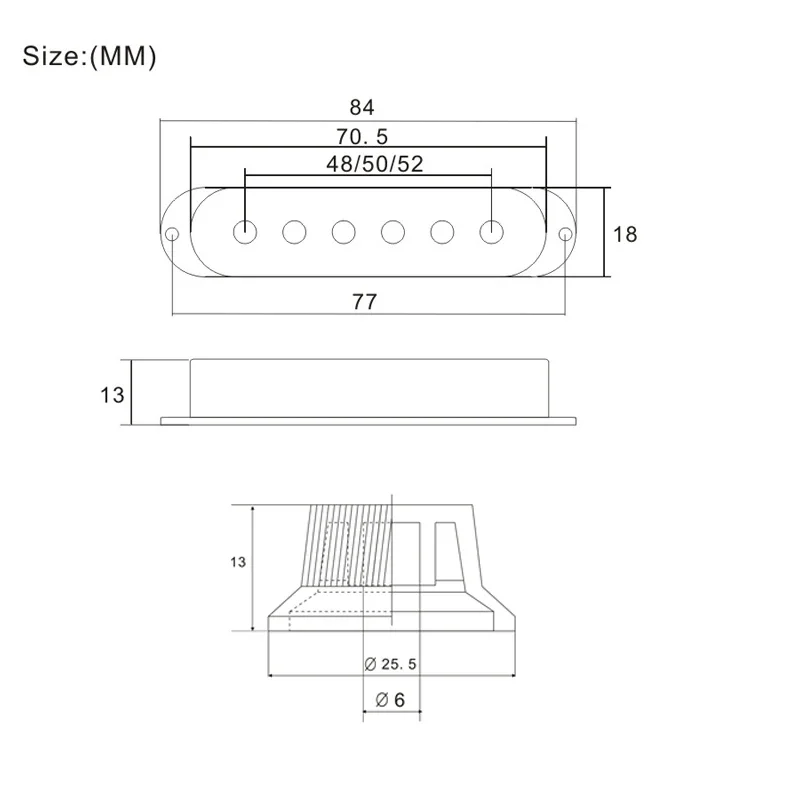 Silver Pickup Cover Set for SSS Electric Guitars 5 Silver Pickup Cover Set for SSS Electric Guitars - Image 5