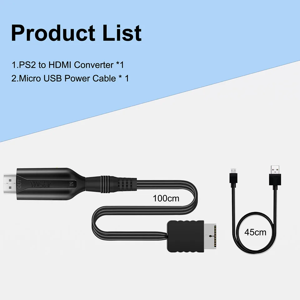 PS2 to HDMI Adapter Cable 1M 480i/480p/576i 6 PS2 to HDMI Adapter Cable 1M 480i/480p/576i - Image 6