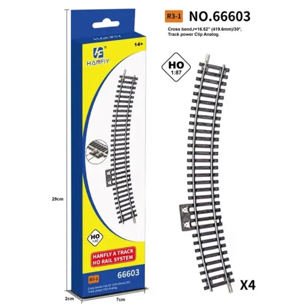 HO Scale Model Train Track with Curved Rails - Image 12
