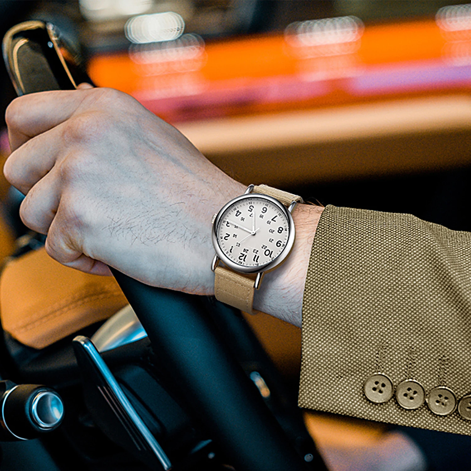 Black Canvas Quick Release Watch Band 20mm 22mm 6 Black Canvas Quick Release Watch Band 20mm 22mm - Image 6