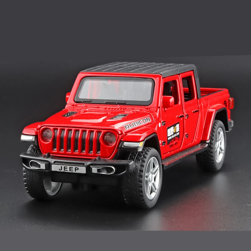 1:32 Scale Red Jeep Wrangler Gladiator Model 9 1:32 Scale Red Jeep Wrangler Gladiator Model - Image 9