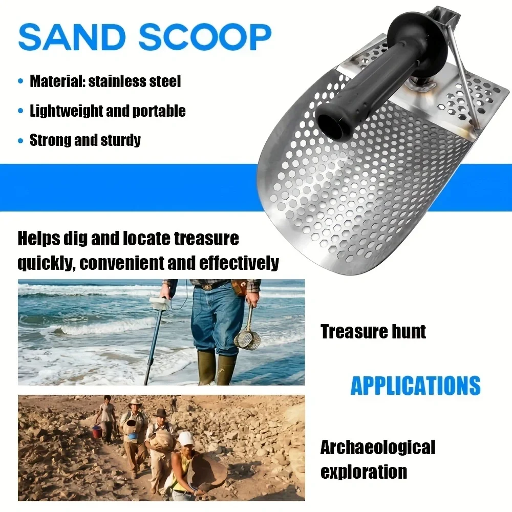 Stainless Steel Sand Scoop for Metal Detecting 5 Stainless Steel Sand Scoop for Metal Detecting - Image 5