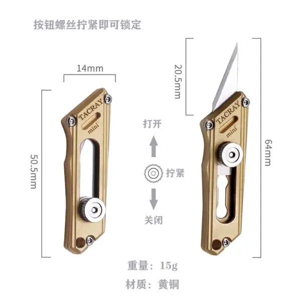 Compact Titanium Alloy Folding Knife EDC Tool - Image 5