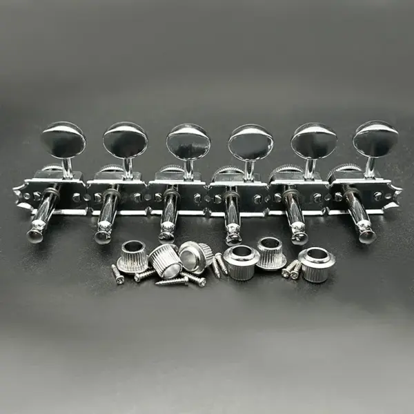 Saphue 6 Inline Guitar Locking Tuners Chrome - Image 5