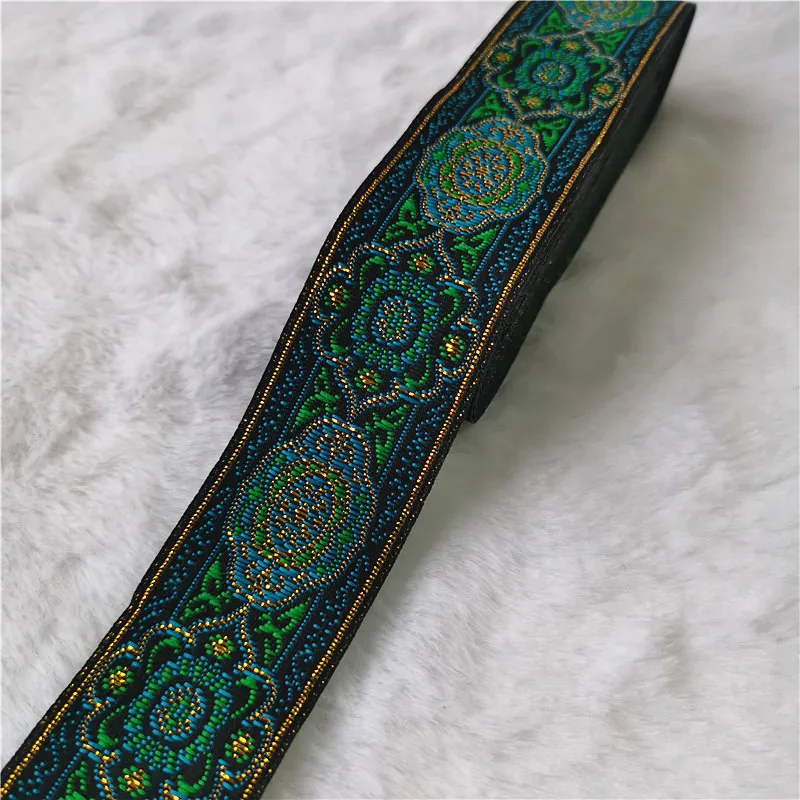 Vibrant 33mm Floral Jacquard Ribbon 7 Yards 6 Vibrant 33mm Floral Jacquard Ribbon 7 Yards - Image 6