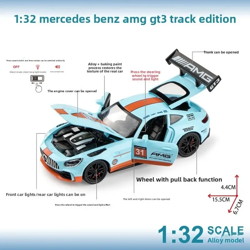 1/32 Scale Diecast Benz AMG GT Model 5 1/32 Scale Diecast Benz AMG GT Model - Image 5
