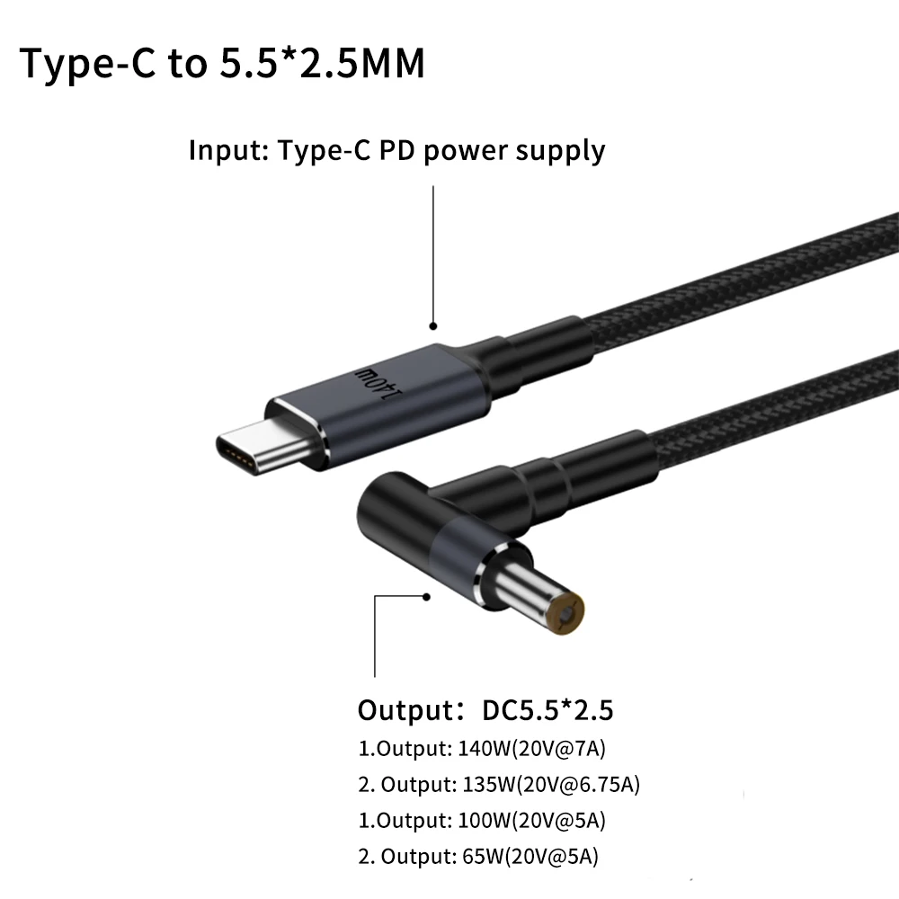 65/140W USB-C PD Charger Cable for Laptops 6 65/140W USB-C PD Charger Cable for Laptops - Image 6