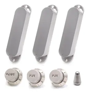Silver Pickup Cover Set for SSS Electric Guitars 19 S7e40232aacf54f26a6e3b9ad61fabacdQ