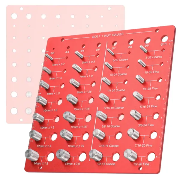 28-Piece Nut and Bolt Thread Checker Set - Image 6