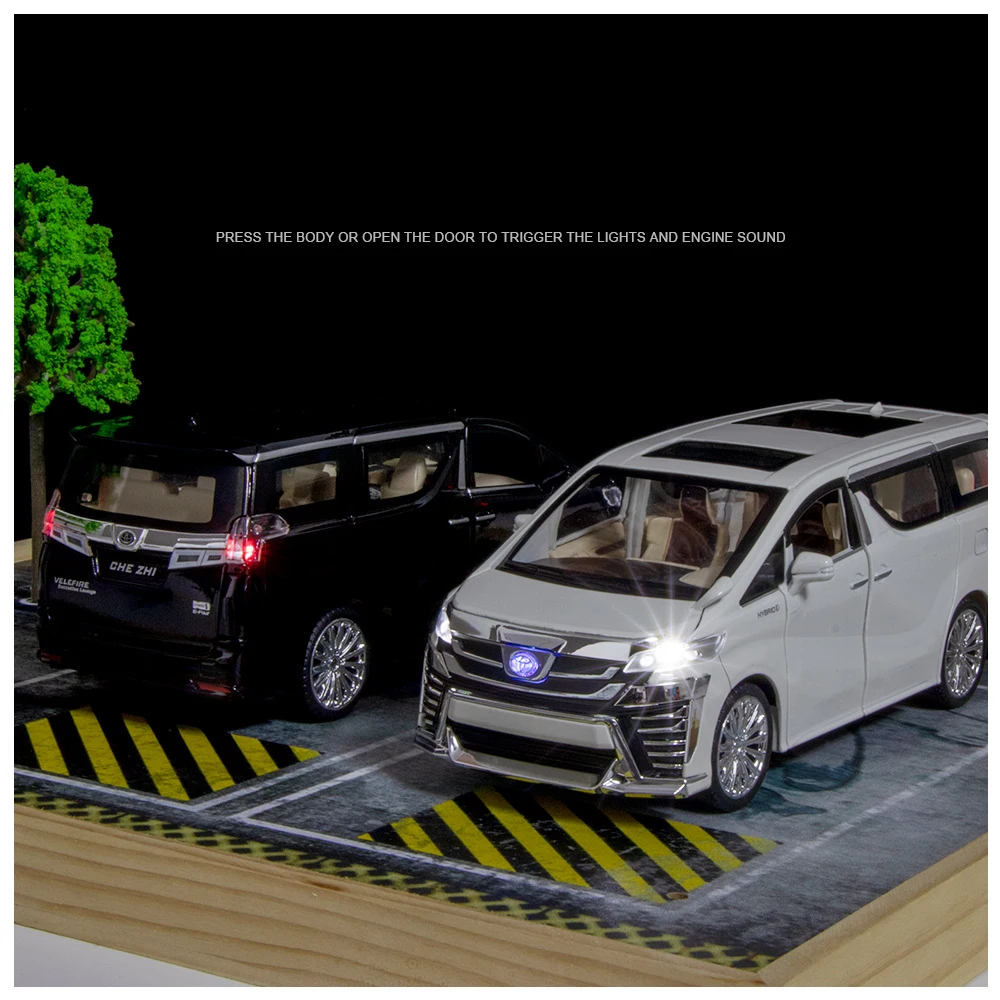 1:24 Scale White Toyota Vellfire Diecast Model 4 1:24 Scale White Toyota Vellfire Diecast Model - Image 4