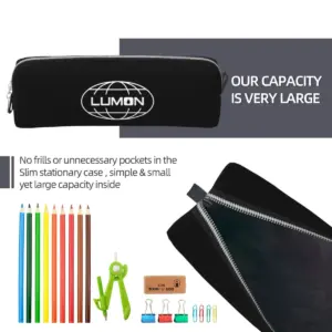 Lumon Logo Leather Pencil Case in Black and Blue 18 S81fc5f140d134a5284a94b7ad9ed9a74u