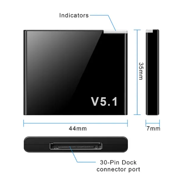30 Pin Bluetooth 5.1 Audio Receiver Adapter - Image 2