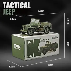 1/43 Scale Jeep Willys Military Model Car 15 S82919cc76e814e73883354a382b496f7S