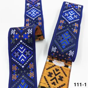 Vibrant 5cm Jacquard Ribbons - 7 Meters 77 S82f4ee5428b04753bb7891773dff98dd3