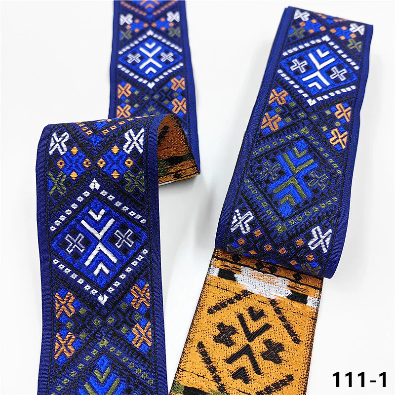 Vibrant 5cm Jacquard Ribbons - 7 Meters 20 Vibrant 5cm Jacquard Ribbons - 7 Meters - Image 20