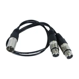 3-Pin XLR Male to 2-Female Splitter Cable 7 S832883b54ded4269aefcefa3be72d656e