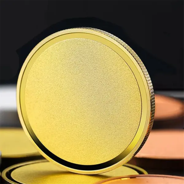 10 Pack Brass Frosted Challenge Coins with Box - Image 6