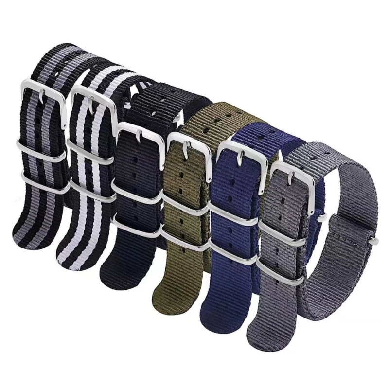 Gray Ballistic Nylon NATO Watchband 22mm 20mm 18mm 2 Gray Ballistic Nylon NATO Watchband 22mm 20mm 18mm - Image 2