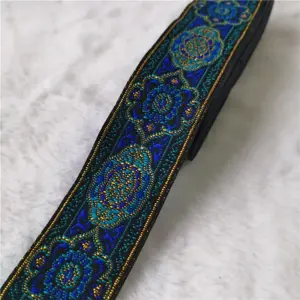 Vibrant 33mm Floral Jacquard Ribbon 7 Yards 16 S8453c2a52b644f2a9033bcc2c604c30ej