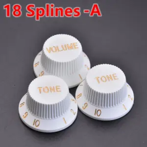 Stratocaster Control Knob Set - 18/24 Spline 33 S8460e9b3055f4423aa2a1467c6cebe0fh