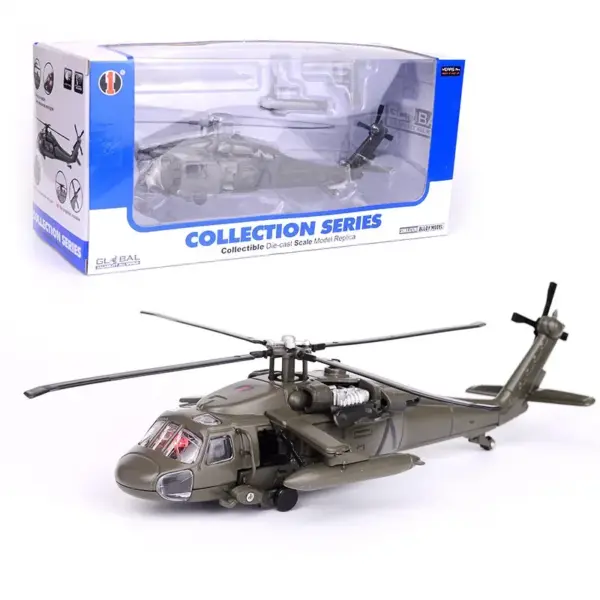 Huaiyi J64-3 Black Hawk Helicopter Alloy Model - Image 7
