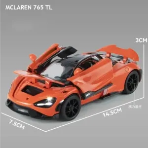 1:32 McLaren 765LT Diecast Model Car Gray 10 S851af01a4ef94d7189c5e2f45bacd757J