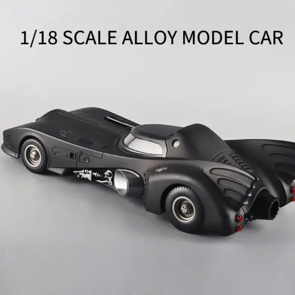 1/18 Scale Matte Black Bat Vehicle Model - Image 2