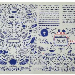 Blue and White Ceramic Underglaze Sticker Set 41 S85453b7d91bd43d8bffef06542dd5de9g