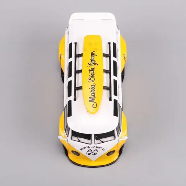 Die-Cast RWB T1 Vintage Bus Model in Yellow - Image 4
