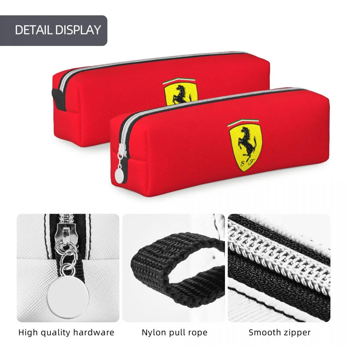 SF Team Leather Pencil Case with Prancing Horse 5 SF Team Leather Pencil Case with Prancing Horse - Image 5