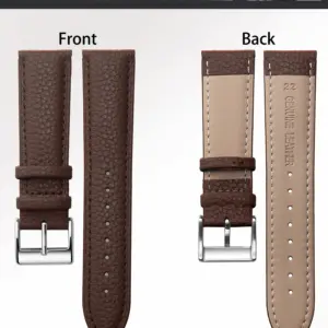 Dark Brown Genuine Leather Watch Band 12-24mm 11 S873ae636c4944f10bfe8846a97faf0fbu 9