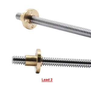 T8 Lead Screw Set 2pcs 8mm/2mm Pitch 2mm 9 S8841dca3f5a24ee988986f1dc080f3620