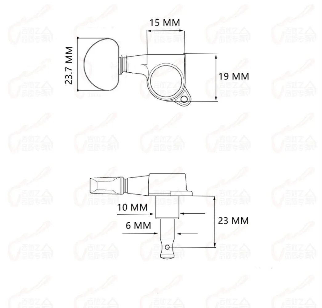 Guitar Tuning Machine Heads Set of 6 6 Guitar Tuning Machine Heads Set of 6 - Image 6