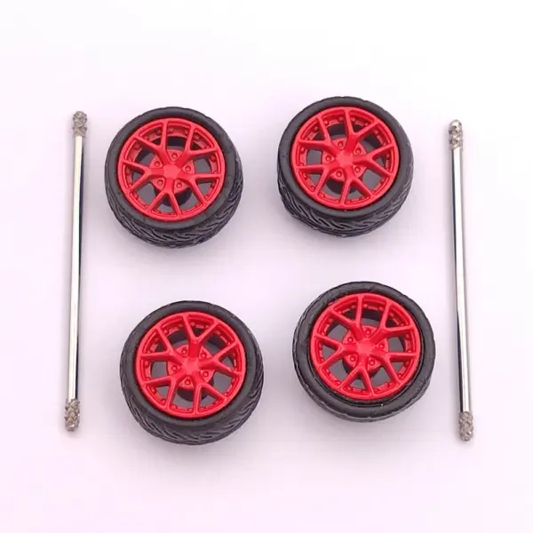 Custom 1:64 Scale Model Car Wheels Set - Image 10