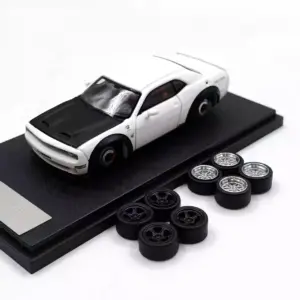 1:64 Black Challenger SRT Hellcat Diecast Model 9 S8a117541d0ae4b468a8b6dd0a561e139a