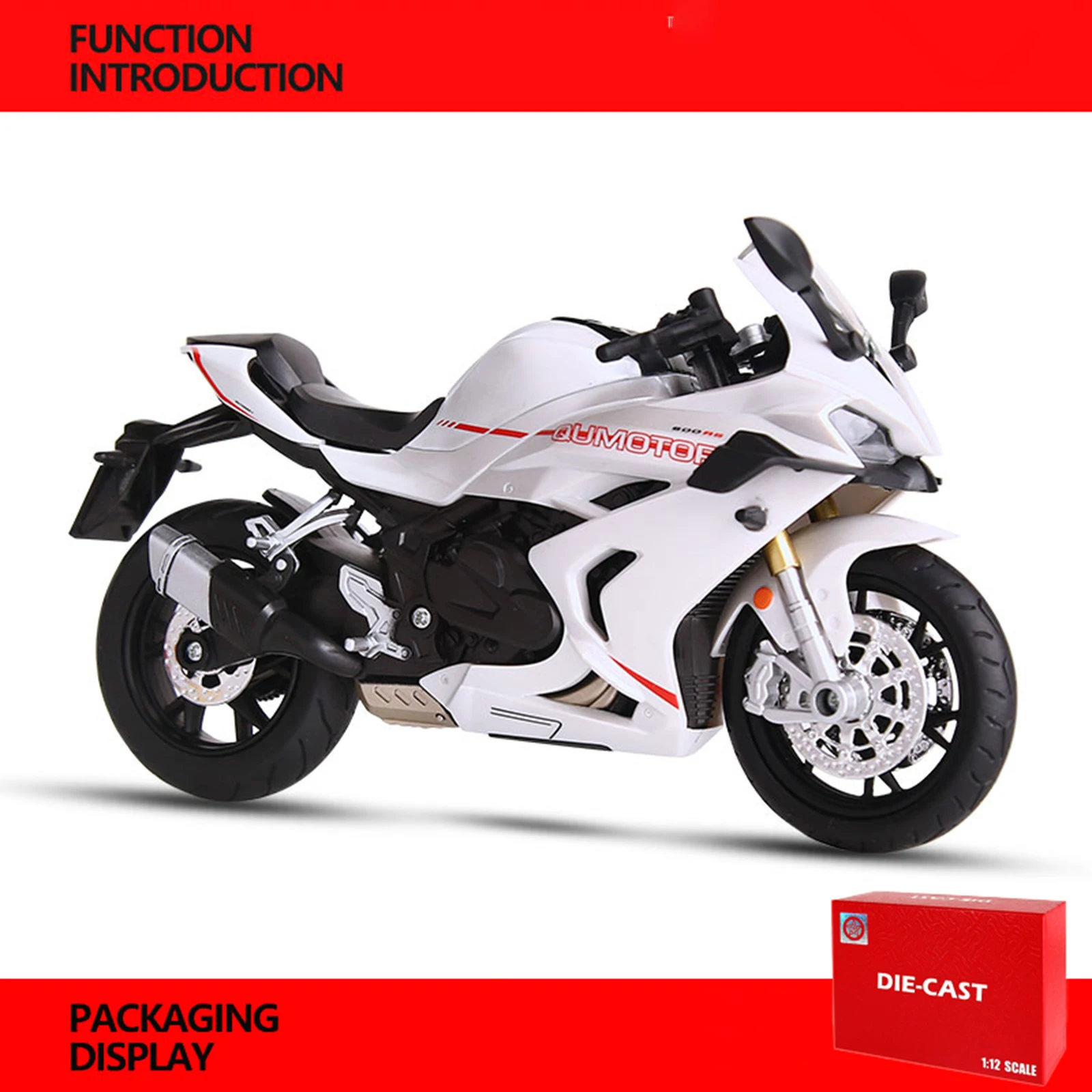 1:12 Scale QJmotor SAI 600RS Diecast Motorcycle 7 1:12 Scale QJmotor SAI 600RS Diecast Motorcycle - Image 7