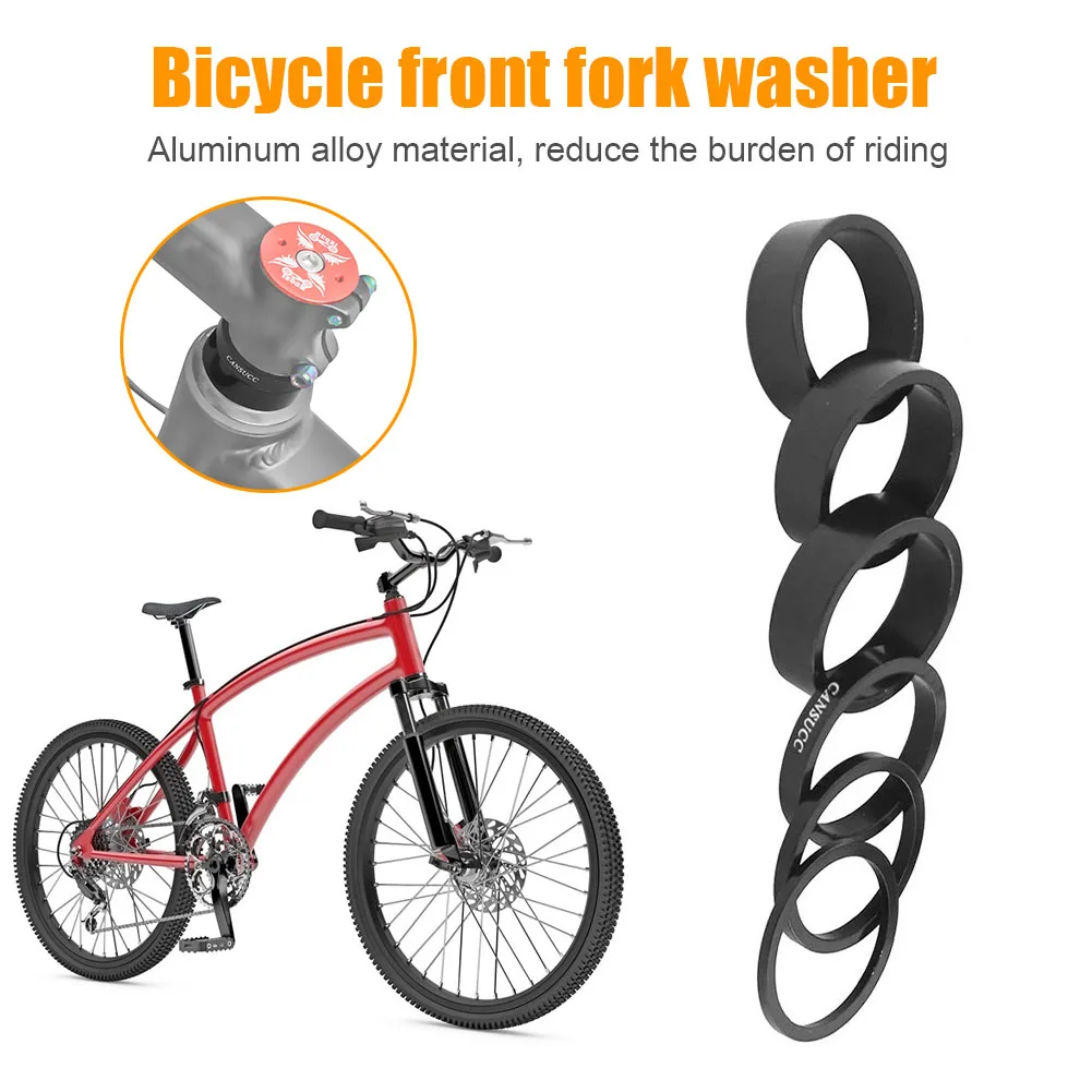 Aluminum Bike Headset Washer Set - 6 Pieces 4 Aluminum Bike Headset Washer Set - 6 Pieces - Image 4