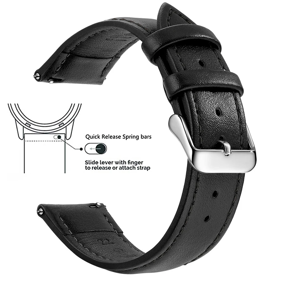 Genuine Leather Watch Band for Samsung, Garmin 1 Genuine Leather Watch Band for Samsung, Garmin